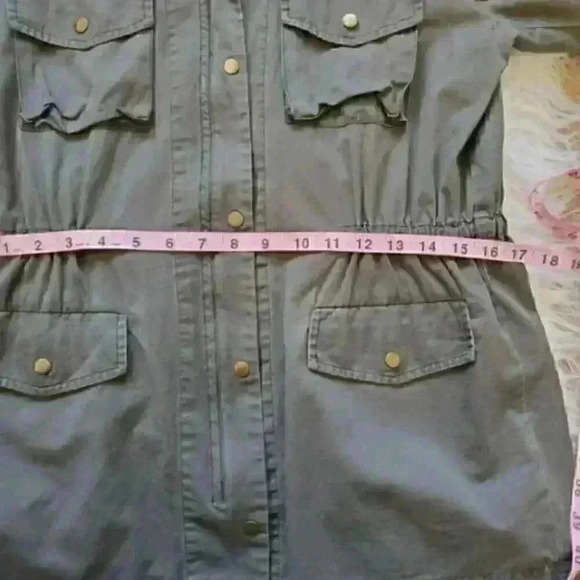 Women's foreign exchange utility jacket olive gray - Picture 7 of 10
